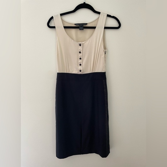 Marc by Marc Jacobs silk and wool A-Line Cocktail dress size 2 ivory and black - Picture 1 of 9